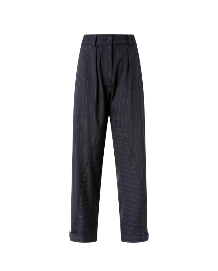 PINKO Pantalone Donna 105707 A2QY PASTASFOGLIA AI 25/26 gessato a palloncino in lana EZ1 BLU/BIANCO PINKO Pantalone Donna 105707 A2QY PASTASFOGLIA AI 25/26 gessato a palloncino in lana EZ1 BLU/BIANCO