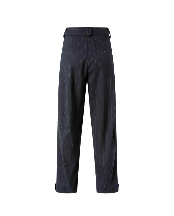 PINKO Pantalone Donna 105707 A2QY PASTASFOGLIA AI 25/26 gessato a palloncino in lana EZ1 BLU/BIANCO PINKO Pantalone Donna 105707 A2QY PASTASFOGLIA AI 25/26 gessato a palloncino in lana EZ1 BLU/BIANCO