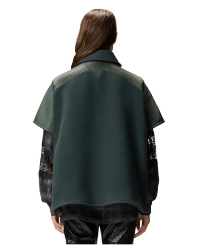 PINKO Cappa Donna 105790 A2SL CARBONARA AI 25/26 lana con tasche laterali X83 VERDE pluviale PINKO Cappa Donna 105790 A2SL CARBONARA AI 25/26 lana con tasche laterali X83 VERDE pluviale