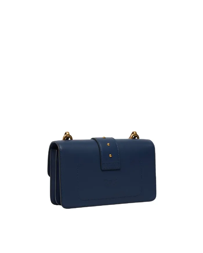 PINKO Borsa Donna 105856 A0F1 LOVE BAG ONE MINI AI 25/26 in pelle con tracolla rimovibile G08Q blu ind ombroso PINKO Borsa Donna 105856 A0F1 LOVE BAG ONE MINI AI 25/26 in pelle con tracolla rimovibile G08Q blu ind ombroso