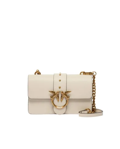 PINKO Borsa Donna 105856 A0F1 LOVE BAG ONE MINI AI 25/26 in pelle con tracolla rimovibile Z14Q BIANCO SETA PINKO Borsa Donna 105856 A0F1 LOVE BAG ONE MINI AI 25/26 in pelle con tracolla rimovibile Z14Q BIANCO SETA