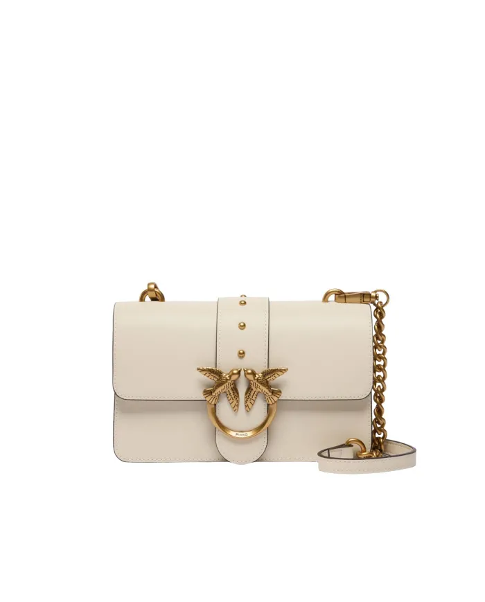 PINKO Borsa Donna 105856 A0F1 LOVE BAG ONE MINI AI 25/26 in pelle con tracolla rimovibile Z14Q BIANCO SETA PINKO Borsa Donna 105856 A0F1 LOVE BAG ONE MINI AI 25/26 in pelle con tracolla rimovibile Z14Q BIANCO SETA