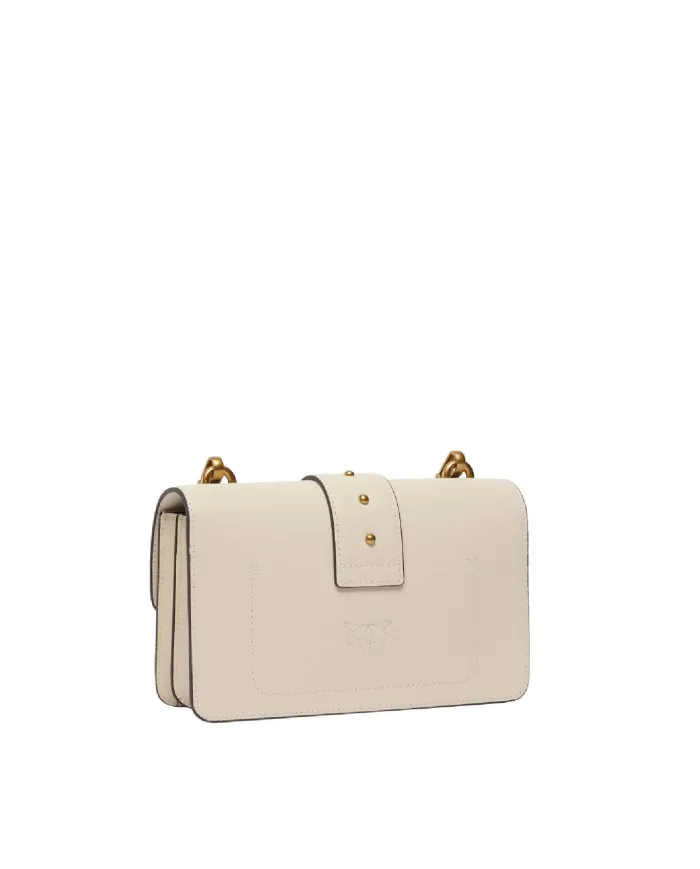 PINKO Borsa Donna 105856 A0F1 LOVE BAG ONE MINI AI 25/26 in pelle con tracolla rimovibile Z14Q BIANCO SETA PINKO Borsa Donna 105856 A0F1 LOVE BAG ONE MINI AI 25/26 in pelle con tracolla rimovibile Z14Q BIANCO SETA