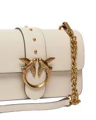 PINKO Borsa Donna 105856 A0F1 LOVE BAG ONE MINI AI 25/26 in pelle con tracolla rimovibile Z14Q BIANCO SETA
