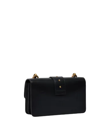 PINKO Borsa Donna 105856 A0F1 LOVE BAG ONE MINI AI 25/26 in pelle con tracolla rimovibile Z99Q NERO-ANTIQUE GOLD PINKO Borsa Donna 105856 A0F1 LOVE BAG ONE MINI AI 25/26 in pelle con tracolla rimovibile Z99Q NERO-ANTIQUE GOLD