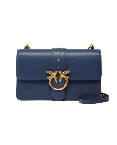 PINKO Borsa Donna 105857 A0F1 LOVE ONE CLASSIC AI 25/26 pelle con fibbia logata G08Q blu ind ombroso PINKO Borsa Donna 105857 A0F1 LOVE ONE CLASSIC AI 25/26 pelle con fibbia logata G08Q blu ind ombroso