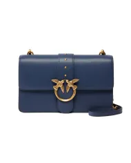 PINKO Borsa Donna 105857 A0F1 LOVE ONE CLASSIC AI 25/26 pelle con fibbia logata G08Q blu ind ombroso