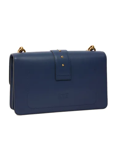 PINKO Borsa Donna 105857 A0F1 LOVE ONE CLASSIC AI 25/26 pelle con fibbia logata G08Q blu ind ombroso PINKO Borsa Donna 105857 A0F1 LOVE ONE CLASSIC AI 25/26 pelle con fibbia logata G08Q blu ind ombroso