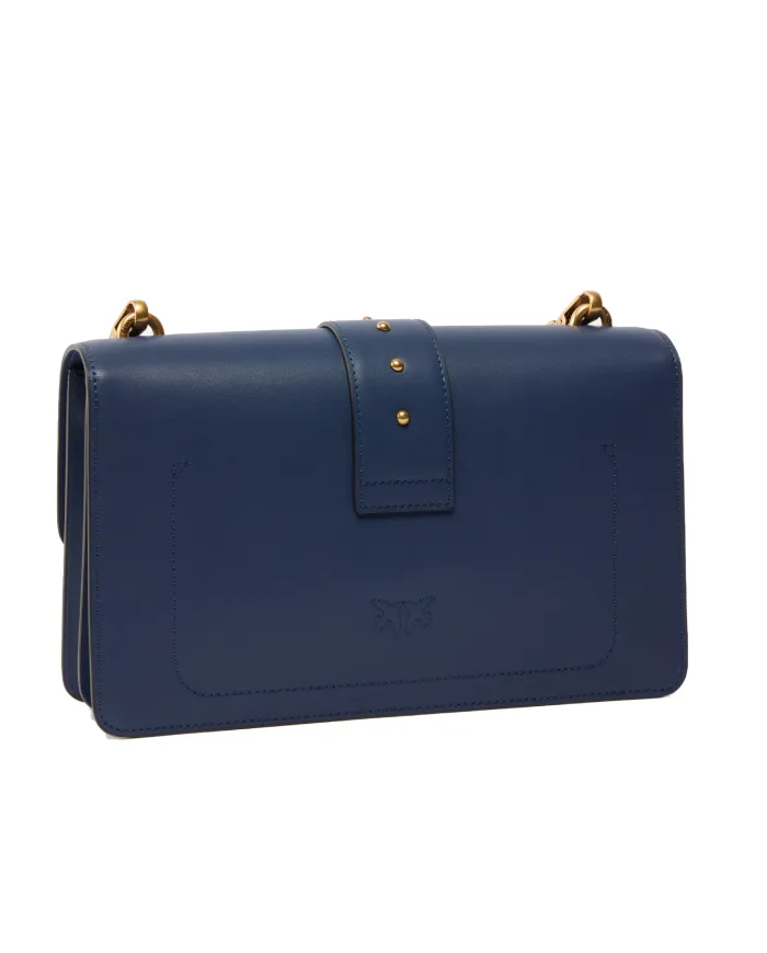 PINKO Borsa Donna 105857 A0F1 LOVE ONE CLASSIC AI 25/26 pelle con fibbia logata G08Q blu ind ombroso PINKO Borsa Donna 105857 A0F1 LOVE ONE CLASSIC AI 25/26 pelle con fibbia logata G08Q blu ind ombroso