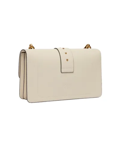 PINKO Borsa Donna 105857 A0F1 LOVE ONE CLASSIC AI 25/26 pelle con fibbia logata Z14Q BIANCO SETA PINKO Borsa Donna 105857 A0F1 LOVE ONE CLASSIC AI 25/26 pelle con fibbia logata Z14Q BIANCO SETA
