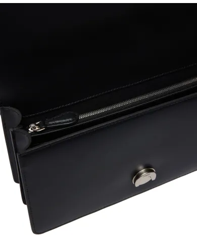 PINKO Borsa Donna 105857 A0F1 LOVE ONE CLASSIC AI 25/26 pelle con fibbia logata Z99O NERO-OLD silver PINKO Borsa Donna 105857 A0F1 LOVE ONE CLASSIC AI 25/26 pelle con fibbia logata Z99O NERO-OLD silver