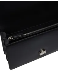 PINKO Borsa Donna 105857 A0F1 LOVE ONE CLASSIC AI 25/26 pelle con fibbia logata Z99O NERO-OLD silver