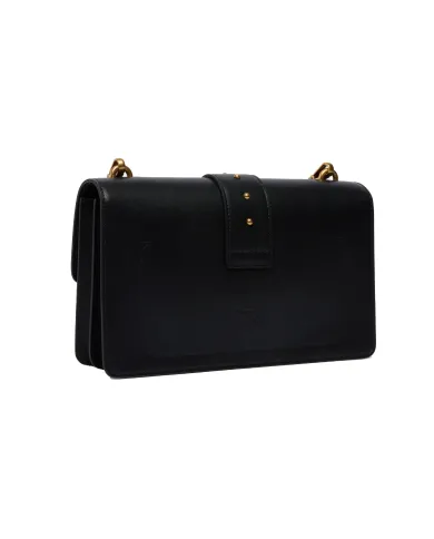 PINKO Borsa Donna 105857 A0F1 LOVE ONE CLASSIC AI 25/26 pelle con fibbia logata Z99Q NERO-ANTIQUE GOLD PINKO Borsa Donna 105857 A0F1 LOVE ONE CLASSIC AI 25/26 pelle con fibbia logata Z99Q NERO-ANTIQUE GOLD