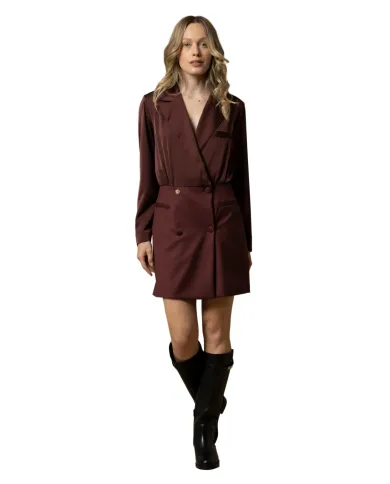 KOCCA Abito Donna A25PAB7778ABUN2487 FILIBERT AI 25/26 viscosa stile blazer con gonna 83310 PRUGNA KOCCA Abito Donna A25PAB7778ABUN2487 FILIBERT AI 25/26 viscosa stile blazer con gonna 83310 PRUGNA