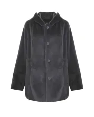 KOCCA Cappotto Donna A25PCA7386ABUN0000 MELISANDE AI 25/26 ecopelliccia con cappuccio 90013 PIOMBO