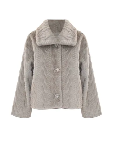 KOCCA Cappotto Donna A25PCA7548ABUN0000 MARIELIES AI 25/26 in ecopelliccia a trecce 30357 NOCCIOLA KOCCA Cappotto Donna A25PCA7548ABUN0000 MARIELIES AI 25/26 in ecopelliccia a trecce 30357 NOCCIOLA