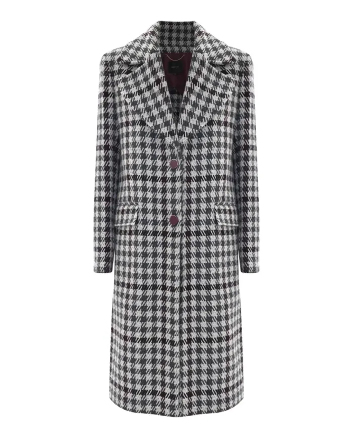 KOCCA Cappotto Donna A25PCA7700ABFA3477 CAMANTO AI 25/26 lana con fantasia tartan F9009 fant. GRIGIO/BORDEAUX KOCCA Cappotto Donna A25PCA7700ABFA3477 CAMANTO AI 25/26 lana con fantasia tartan F9009 fant. GRIGIO/BORDEAUX