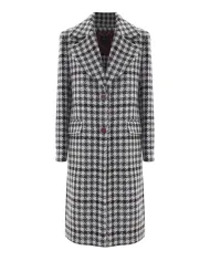 KOCCA Cappotto Donna A25PCA7700ABFA3477 CAMANTO AI 25/26 lana con fantasia tartan F9009 fant. GRIGIO/BORDEAUX