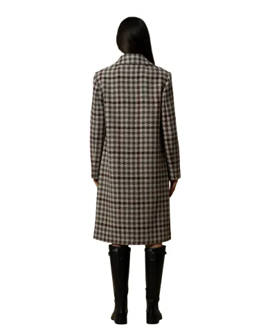 KOCCA Cappotto Donna A25PCA7700ABFA3477 CAMANTO AI 25/26 lana con fantasia tartan F9009 fant. GRIGIO/BORDEAUX KOCCA Cappotto Donna A25PCA7700ABFA3477 CAMANTO AI 25/26 lana con fantasia tartan F9009 fant. GRIGIO/BORDEAUX