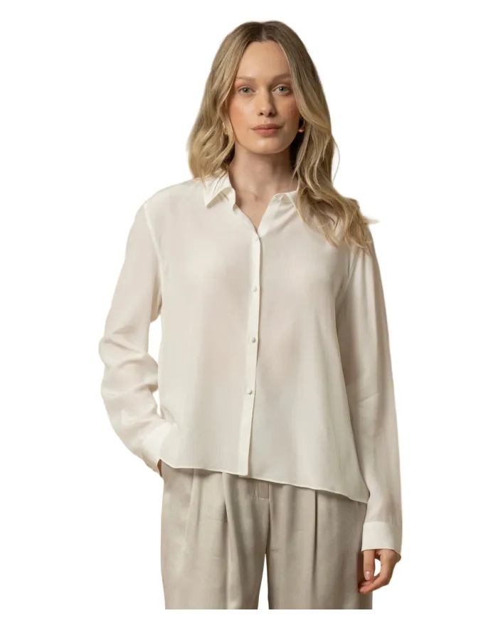 KOCCA Camicia Donna A25PCM7284ABUN0000 CANDRAJ AI 25/26 viscosa in tinta unita 60001 BIANCO KOCCA Camicia Donna A25PCM7284ABUN0000 CANDRAJ AI 25/26 viscosa in tinta unita 60001 BIANCO
