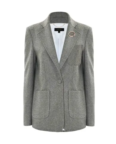 KOCCA Giacca Donna A25PGC7577ABUN3466 ENDACIL AI 25/26 lana con dettaglio applicato sul risvolto 50803 VERDE MILITARE KOCCA Giacca Donna A25PGC7577ABUN3466 ENDACIL AI 25/26 lana con dettaglio applicato sul risvolto 50803 VERDE MILITARE
