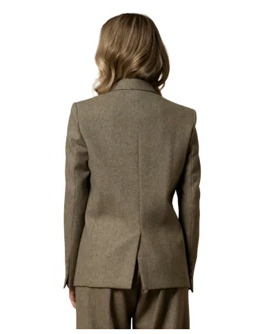 KOCCA Giacca Donna A25PGC7577ABUN3466 ENDACIL AI 25/26 lana con dettaglio applicato sul risvolto 50803 VERDE MILITARE KOCCA Giacca Donna A25PGC7577ABUN3466 ENDACIL AI 25/26 lana con dettaglio applicato sul risvolto 50803 VERDE MILITARE