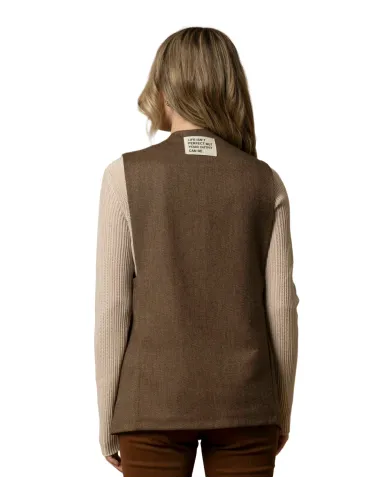 KOCCA Gilet Donna A25PGL7784ABUN0000 AURELIANA AI 25/26 viscosa con patch applicata 30015 TERRA KOCCA Gilet Donna A25PGL7784ABUN0000 AURELIANA AI 25/26 viscosa con patch applicata 30015 TERRA