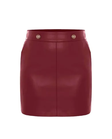 KOCCA Gonna Donna A25PGO7380ABUN0000 MARIAELISA AI 25/26 corta in ecopelle 10172 BORDEAUX KOCCA Gonna Donna A25PGO7380ABUN0000 MARIAELISA AI 25/26 corta in ecopelle 10172 BORDEAUX