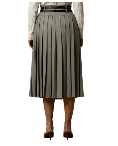 KOCCA Gonna Donna A25PGO7694ABFA3476 AI 25/26 viscosa lungo con doppia cintura regolabile 90014 GRIGIO MEDIO KOCCA Gonna Donna A25PGO7694ABFA3476 AI 25/26 viscosa lungo con doppia cintura regolabile 90014 GRIGIO MEDIO
