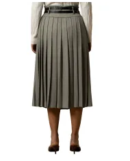 KOCCA Gonna Donna A25PGO7694ABFA3476 AI 25/26 viscosa lungo con doppia cintura regolabile 90014 GRIGIO MEDIO