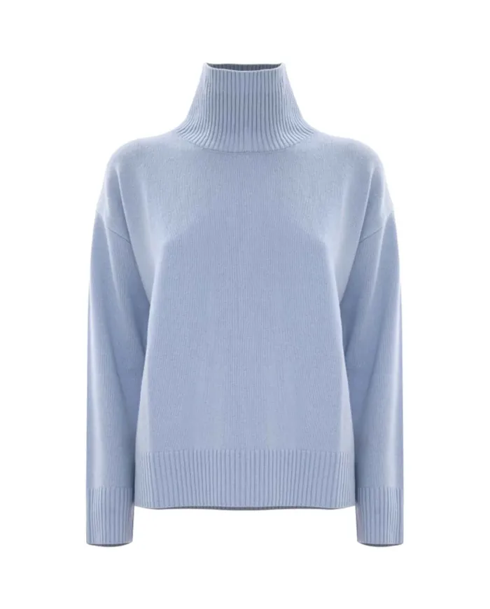 KOCCA Dolcevita Donna A25PMA7282ABUN0000 MARLEEN AI 25/26 lana in tinta unita 70008 AZZURRO KOCCA Dolcevita Donna A25PMA7282ABUN0000 MARLEEN AI 25/26 lana in tinta unita 70008 AZZURRO