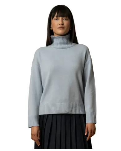 KOCCA Dolcevita Donna A25PMA7282ABUN0000 MARLEEN AI 25/26 lana in tinta unita 70008 AZZURRO KOCCA Dolcevita Donna A25PMA7282ABUN0000 MARLEEN AI 25/26 lana in tinta unita 70008 AZZURRO