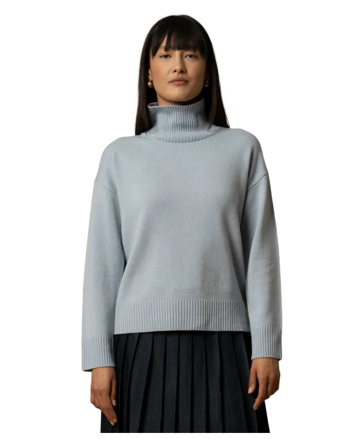 KOCCA Dolcevita Donna A25PMA7282ABUN0000 MARLEEN AI 25/26 lana in tinta unita 70008 AZZURRO KOCCA Dolcevita Donna A25PMA7282ABUN0000 MARLEEN AI 25/26 lana in tinta unita 70008 AZZURRO
