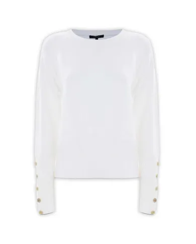 KOCCA Maglia Donna A25PMA7300ABUN000 ARWAN AI 25/26 viscosa con bottoni gioiello 60725 LATTE/PANNA KOCCA Maglia Donna A25PMA7300ABUN000 ARWAN AI 25/26 viscosa con bottoni gioiello 60725 LATTE/PANNA
