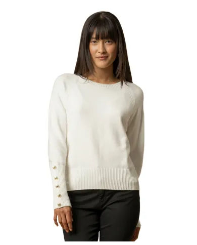 KOCCA Maglia Donna A25PMA7300ABUN000 ARWAN AI 25/26 viscosa con bottoni gioiello 60725 LATTE/PANNA KOCCA Maglia Donna A25PMA7300ABUN000 ARWAN AI 25/26 viscosa con bottoni gioiello 60725 LATTE/PANNA