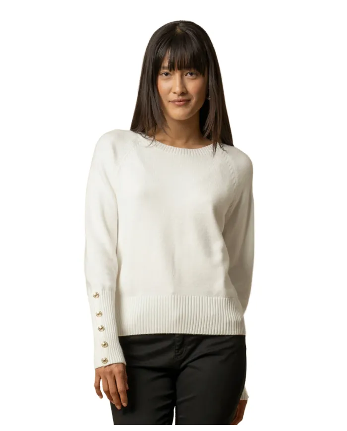 KOCCA Maglia Donna A25PMA7300ABUN000 ARWAN AI 25/26 viscosa con bottoni gioiello 60725 LATTE/PANNA KOCCA Maglia Donna A25PMA7300ABUN000 ARWAN AI 25/26 viscosa con bottoni gioiello 60725 LATTE/PANNA