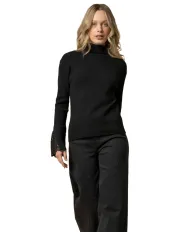 KOCCA Lupetto Donna A25PMA7362ABUN0000 CLARENNA AI 25/26 con polsini svasati in pizzo 00016 NERO