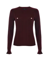 KOCCA Maglia Donna A25PMA7372ABUN0000 JUDE AI 25/26 lavorazione a treccie 10172 BORDEAUX