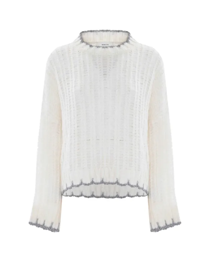 KOCCA Maglia Donna A25PMA7476ABUN0000 JONAN AI 25/26 acrilico lavorato a maglia 60725 LATTE/PANNA KOCCA Maglia Donna A25PMA7476ABUN0000 JONAN AI 25/26 acrilico lavorato a maglia 60725 LATTE/PANNA