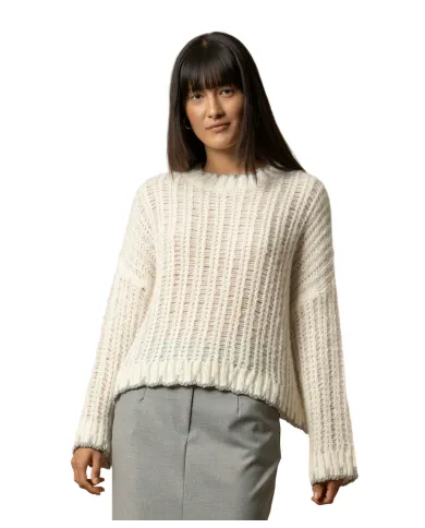 KOCCA Maglia Donna A25PMA7476ABUN0000 JONAN AI 25/26 acrilico lavorato a maglia 60725 LATTE/PANNA KOCCA Maglia Donna A25PMA7476ABUN0000 JONAN AI 25/26 acrilico lavorato a maglia 60725 LATTE/PANNA