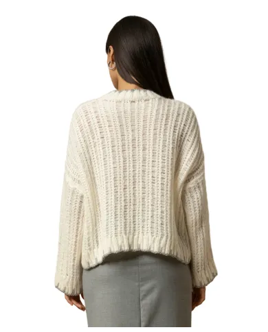 KOCCA Maglia Donna A25PMA7476ABUN0000 JONAN AI 25/26 acrilico lavorato a maglia 60725 LATTE/PANNA KOCCA Maglia Donna A25PMA7476ABUN0000 JONAN AI 25/26 acrilico lavorato a maglia 60725 LATTE/PANNA