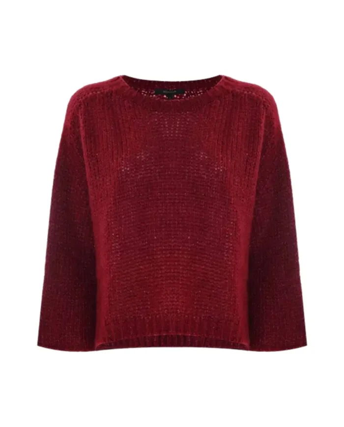 KOCCA Maglia Donna A25PMA7484ABUN0000 AVELINA AI 25/26 misto lana in lurex maniche ampie 10172 BORDEAUX KOCCA Maglia Donna A25PMA7484ABUN0000 AVELINA AI 25/26 misto lana in lurex maniche ampie 10172 BORDEAUX