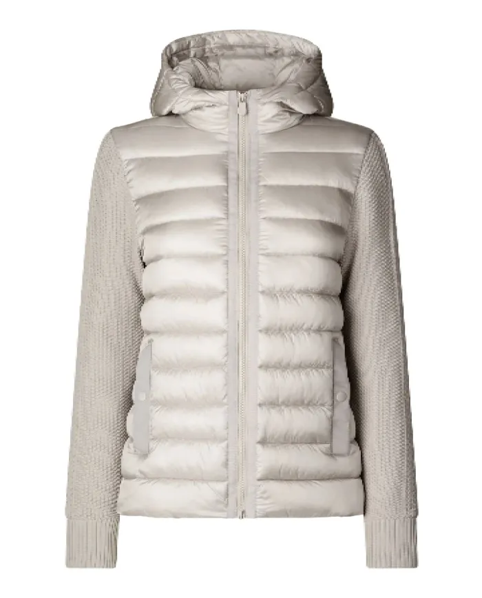 SAVE THE DUCK Piumino Donna D32372W JAMI21 OZMA AI 25/26 con cappuccio e inserti in maglina 40019 RAINY BEIGE SAVE THE DUCK Piumino Donna D32372W JAMI21 OZMA AI 25/26 con cappuccio e inserti in maglina 40019 RAINY BEIGE