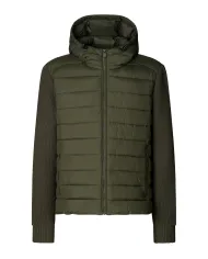SAVE THE DUCK Piumino Uomo D32488 ROMI21 FEN AI 25/26 con cappuccio e inserti in maglina 50012 DUSTY OLIVE