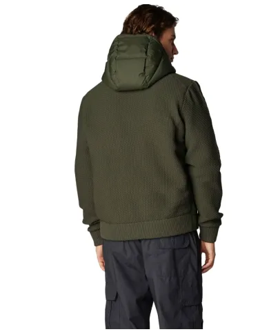 SAVE THE DUCK Piumino Uomo D32488 ROMI21 FEN AI 25/26 con cappuccio e inserti in maglina 50012 DUSTY OLIVE SAVE THE DUCK Piumino Uomo D32488 ROMI21 FEN AI 25/26 con cappuccio e inserti in maglina 50012 DUSTY OLIVE