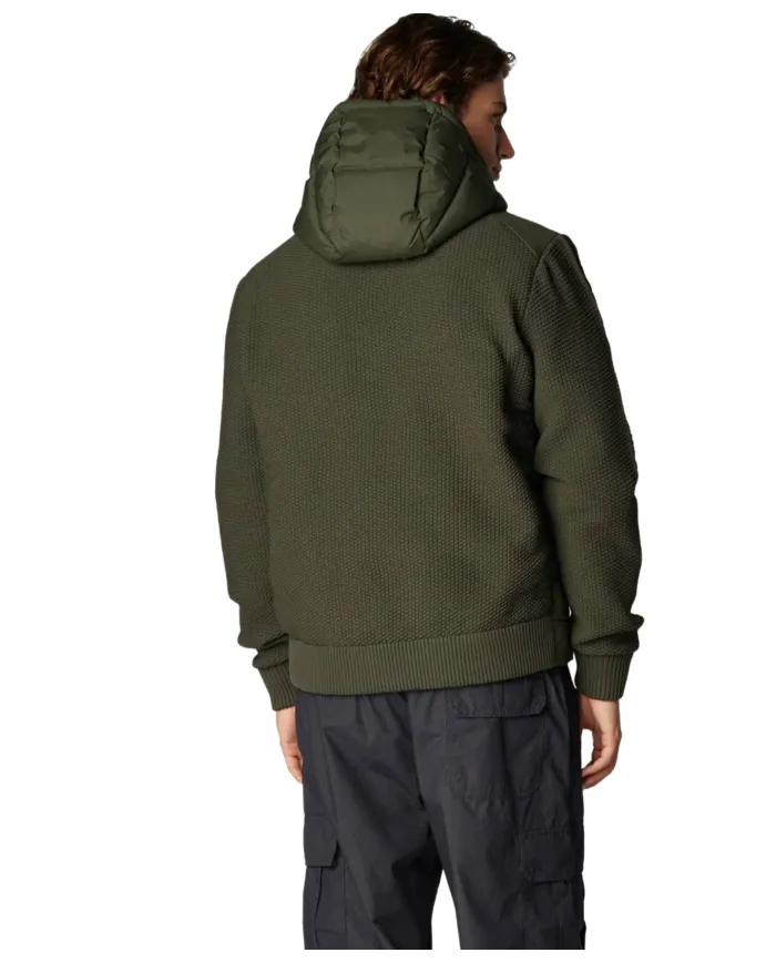 SAVE THE DUCK Piumino Uomo D32488 ROMI21 FEN AI 25/26 con cappuccio e inserti in maglina 50012 DUSTY OLIVE SAVE THE DUCK Piumino Uomo D32488 ROMI21 FEN AI 25/26 con cappuccio e inserti in maglina 50012 DUSTY OLIVE