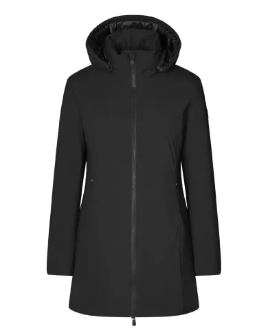SAVE THE DUCK Cappotto Donna D40060W MATT21 RACHEL AI 25/26 lungo con cappucco in tessuto tecnico 10000 BLACK SAVE THE DUCK Cappotto Donna D40060W MATT21 RACHEL AI 25/26 lungo con cappucco in tessuto tecnico 10000 BLACK