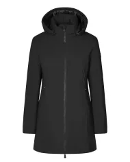 SAVE THE DUCK Cappotto Donna D40060W MATT21 RACHEL AI 25/26 lungo con cappucco in tessuto tecnico 10000 BLACK