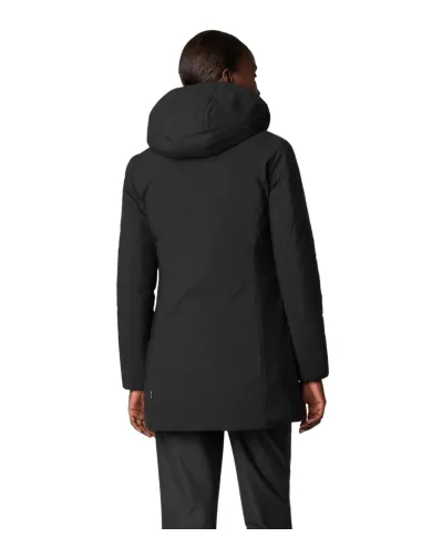 SAVE THE DUCK Cappotto Donna D40060W MATT21 RACHEL AI 25/26 lungo con cappucco in tessuto tecnico 10000 BLACK SAVE THE DUCK Cappotto Donna D40060W MATT21 RACHEL AI 25/26 lungo con cappucco in tessuto tecnico 10000 BLACK