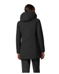 SAVE THE DUCK Cappotto Donna D40060W MATT21 RACHEL AI 25/26 lungo con cappucco in tessuto tecnico 10000 BLACK